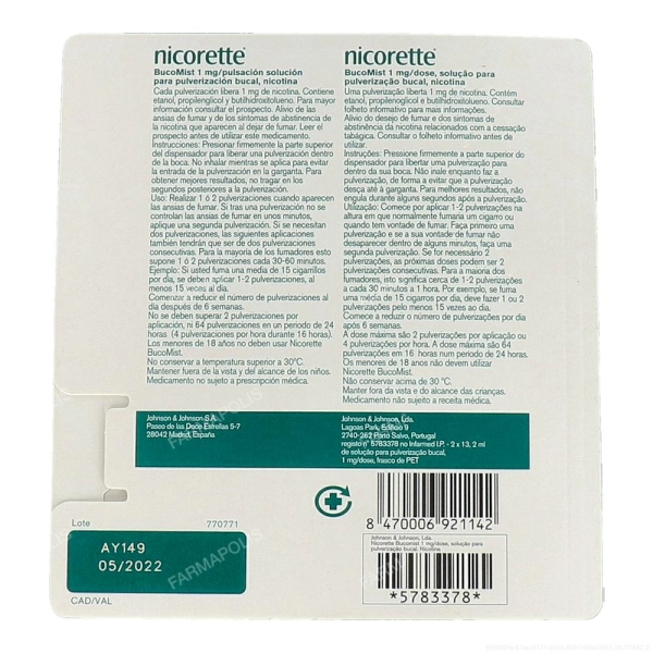 Nicorette bucomist (1mg)