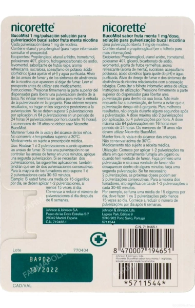 Nicorette bucomist (1mg)
