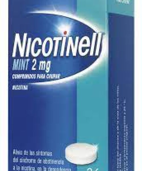 Nicotinell (2 mg) mint - Son unos comprimidos para chupar con sabor a menta para ayudar a dejar de fumar. Contienen nicotina con lo que ayudan a calmar las ganas de fumar aportando la nicotina que no inhalamos del tabaco.