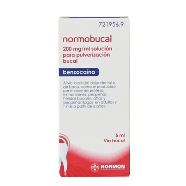  - Spray a base de benzocaína. Un anestésico que alivia el dolor de las molestias bucales como aftas, heridas...