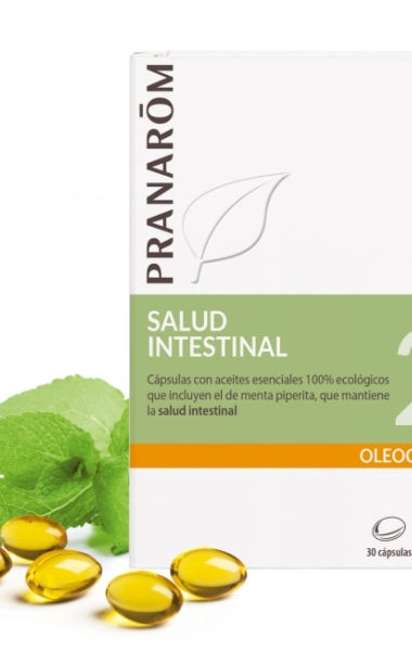 Oleocaps 2 Caja de Oleocaos 2 de Pranarom para el cuidado del intestino.
