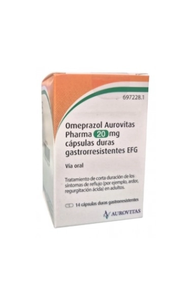 Omeprazol Aurovitas 20mg frasco