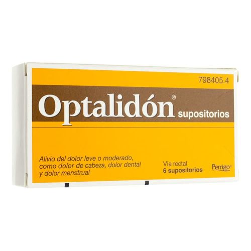  - Supositorios para tratar los dolores leves o moderados, como dolor de cabeza, dolor menstrual o dolor dental.
