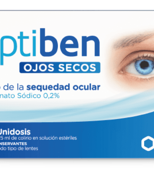 Optiben Ojos Secos - Hidrata los ojos secos gracias al ácido hialurónico. Alivia la sensacion de quemazón y cansancio.