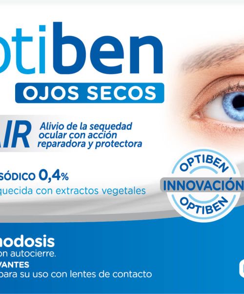 Optiben Ojos Secos Repair - Hidrata los ojos secos gracias al ácido hialurónico y plantas naturales. Alivia la sensacion de quemazón y cansancio.<br>