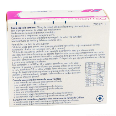  - Son unas cápsulas que inhiben la absorción de las grasas y ayudan a la pérdida de peso en adultos con sobrepeso.