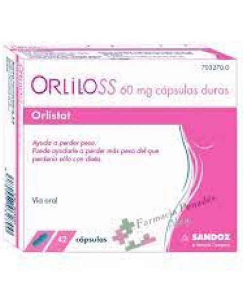 Orliloss 60mg - Son unas cápsulas que inhiben la absorción de las grasas y ayudan a la pérdida de peso en adultos con sobrepeso.