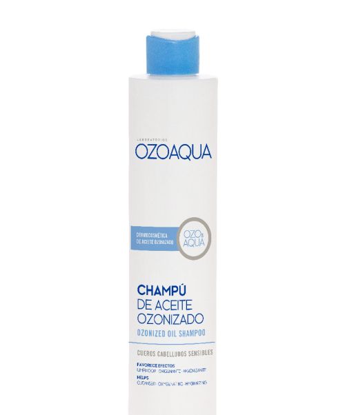 Ozoaqua Champú - Higiene diaria de cueros cabelludos sensibles, con tendencia a la irritación y el picor. 