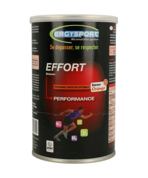 Ergysport Esfuerzo - Es una bebida dietética del esfuerzo, que contribuye al equilibrio electrolito, al funcionamiento del sistema nervioso y muscular, a la reducción de la fatiga.