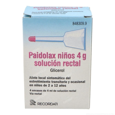  - Microenemas laxantes para niños. Libera el intestino en caso de estreñimiento en la parte final del colon.