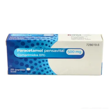  - Paracetamol para tratar los diferentes tipos de dolores, bajar la fiebre y calmar el malestar general. Válidos para el dolor de cabeza, de muelas, de boca en general, de regla, de espalda, golpes...