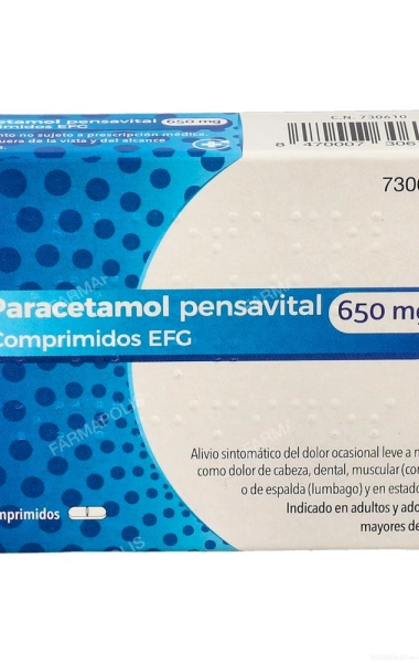 Paracetamol pensavital 650 mg