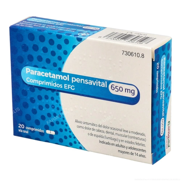 Paracetamol pensavital 650 mg