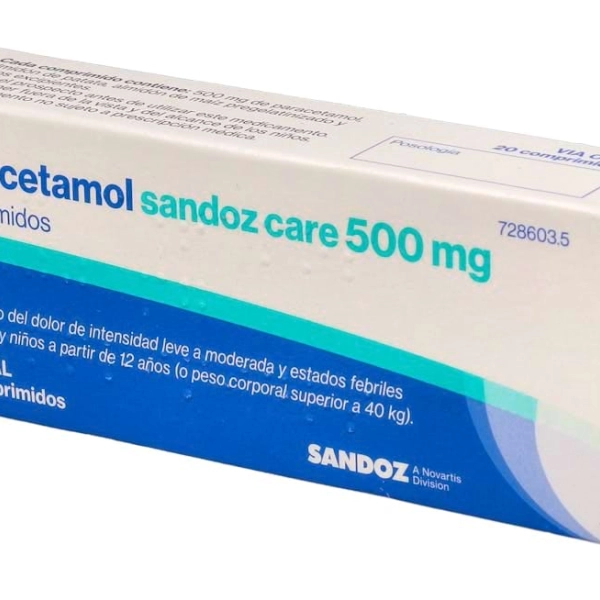 Paracetamol sandozcare 500 mg