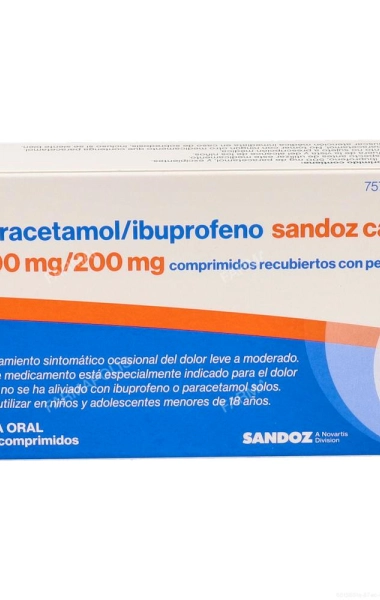 paracetamol/ibuprofeno sandozcare 500/200 mg paracetamol/ibuprofeno sandozcare 500/200 mg