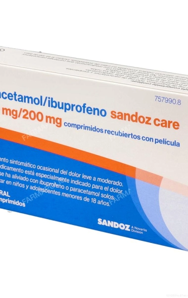 paracetamol/ibuprofeno sandozcare 500/200 mg