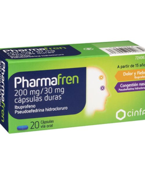 Pharmafren - Calman los síntomas de la gripe. Ayuda a disminuir los síntomas de resfriado, fiebre, catarro, mocos y malestar general.