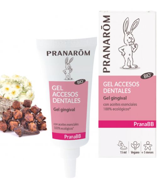 PranaBB Gel accesos dentales  - Este gel gingival está indicado para los primeros dientes, les ayuda a calmar ese dolor y a sentirse relajados y contribuye a que puedan descansar durante horas.