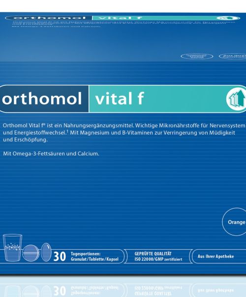 Orthomol Vital F Granulado 30 raciones - Orthomol Vital F Granulado 30 raciones. Para el tratamiento dietético de personas con agotamiento crónico y enfermedades causadas por el estrés, con síndromes metabólicos.