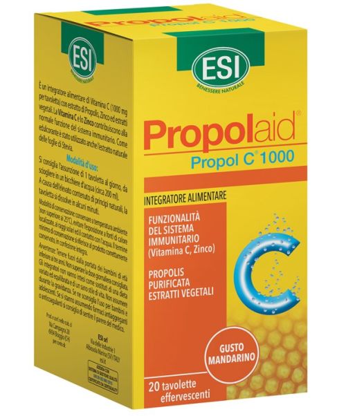 Propolaid Propol C 1000 mg  - Vitamina C y Zinc que contribuyen a la normal función del sistema inmunitario.