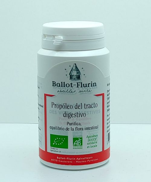  Propóleo para el sistema digestivo - Indicado para problemas de reflujo y acidez de estomago por su alto contenido en propóleo amarillo francés y algarroba ecológica