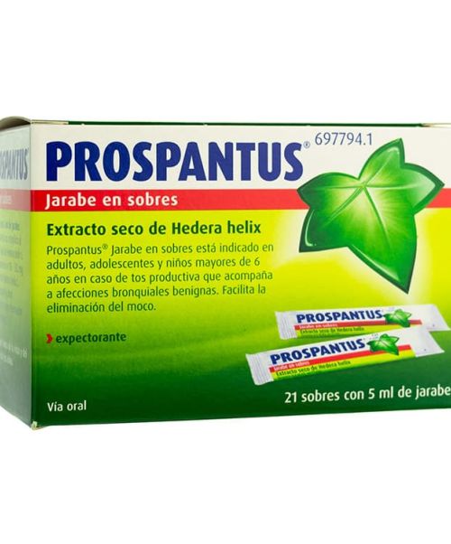 Prospantus 35 mg - Trata los síntomas de resfriados o catarros. Es expectorante y antiespasmódico. 