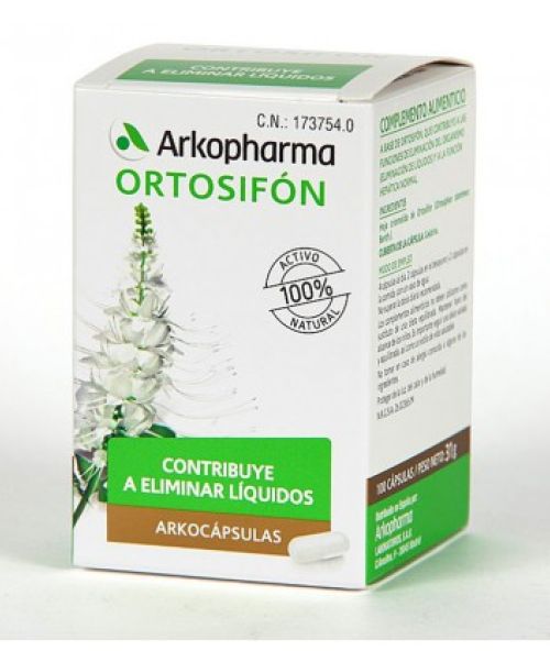 Arkocápsulas ortosifon (250 mg) - Ayudan a depurar y a eliminar la retención de líquidos. 
