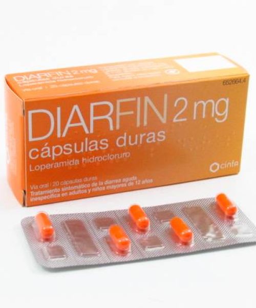 Diarfin 2 mg - Antidiarreico a base de derivados opiáceos, utilizadas en el tratamiento de la diarrea aguda.