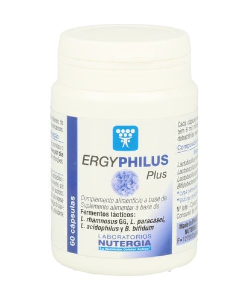 Ergyphilus Plus  - Probióticos para apoyar y ayudar al aparato digestivo. Útiles para casos de diarrea, estreñimiento, toma de antibióticos, restablecer la flora intestinal...