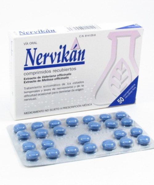Nervikan  - Valeriana y melisa para tratar los estados temporales de nerviosismo, estrés e insomnio.