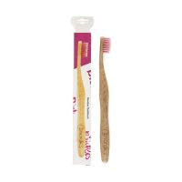 Cepillo Dental Bambú Adultos Rosa