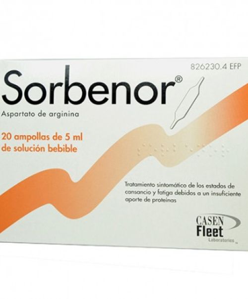 Sorbenor 1g - Son unas ampollas tónicas para tratar los estados de astenia, fatiga, convalecencia y anorexia. 