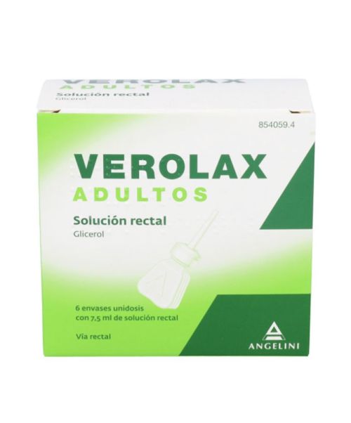Verolax adultos - Microenemas laxantes. Libera el intestino en caso de estreñimiento en la parte final del colon.