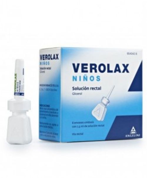 Verolax niños - Microenemas laxantes para niños. Libera el intestino en caso de estreñimiento en la parte final del colon.