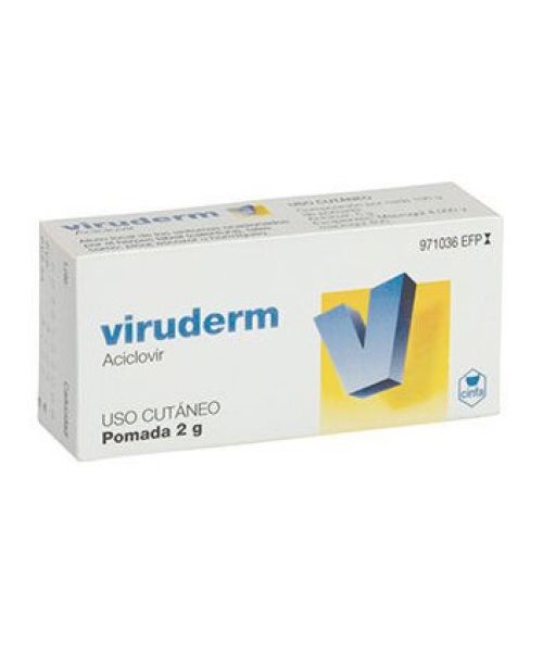 Viruderm 5mg/g - Crema para tratar el herpes labial (pupa, calentura) y aliviar los síntomas de ardor y quemazón de la zona afectada.