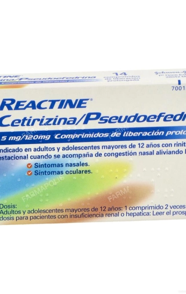 Reactine plus (5/120mg) 