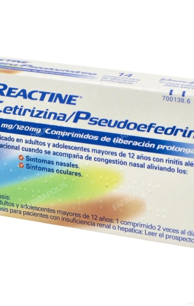 Reactine plus (5/120mg) 