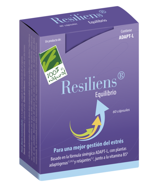 Resiliens Equilibrio - Ayuda al organismo a gestionar el estrés y a mantener la estabilidad emocional y el bienestar físico y mental. 