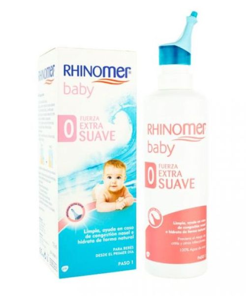 Rhinomer 0 Fuerza Extra Suave - Agua de mar que sirve para descongestionar la nariz en procesos catarrales y gripales. Sirve tambien para la limpieza nasal para uso diario.