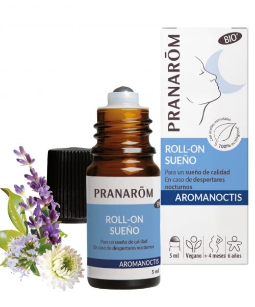 Aromanoctis Roll On Sueño Forte - Favorecen un sueño de calidad, ayudan a la relajación y al estres, gracias al los aceites esenciales 100% naturales de pranarom.<br>