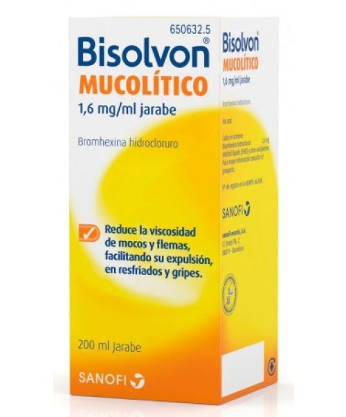 Bisolvon mucolitico 1,6 mg/ml - Mucolítico y expectorante. Vale tanto para los mocos como también para las flemas.