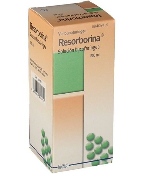 Resorborina  - Es un preparado faríngeo antiséptico para tratar estomatitis, gingivitis, piorrea, aftas, llagas...
