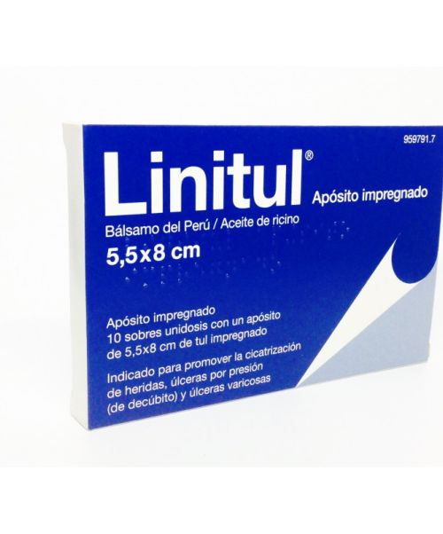 Linitul  - Apósitos impregnados para tratar úlceras, escaras, quemaduras y heridas.