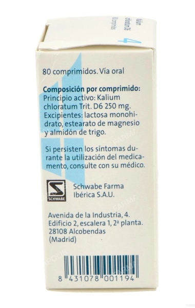 Sal de Schüssler Nº 4 Kalium Chloratum D6
