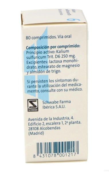 Sal de Schüssler Nº 6 Kalium sulfuricum 