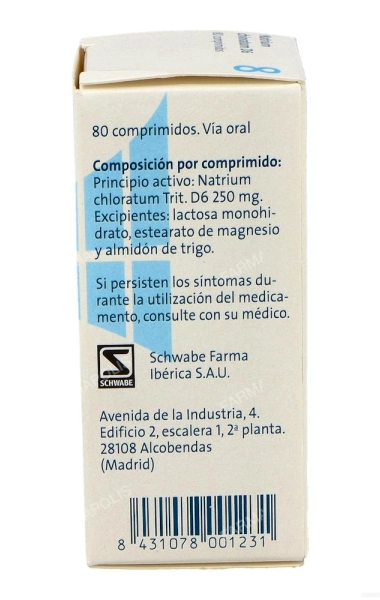 Sal de Schüssler Nº 8 Natrium chloratum D6 Sal de Schüssler Nº 8 Natrium chloratum D6