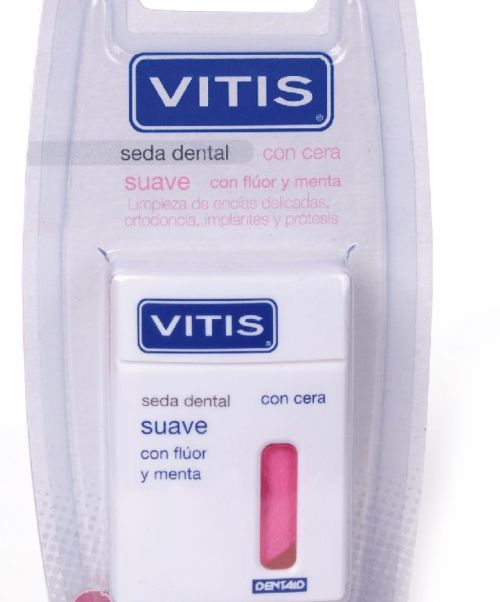 Vitis Seda dental suave    - Reduce de forma eficaz e indolora el biofilm oral (placa bacteriana) que se acumula en los espacios interdentales y en los márgenes de las encías.