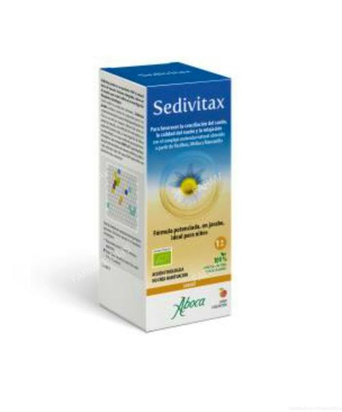 Sedivitax Jarabe  - Ayuda a la relajación, a dormir y a la calidad del sueño. Gracias a la pasiflora y a la manzanilla ayuda a la relajación, a reducir tensiones, nervios... y a mejorar la calidad del sueño. Es una fórmula estudiada para favorecer el sueño y mejorar la calidad del mismo. El producto está indicado incluso durante el día para disminuir las tensiones y favorecer la relajación.