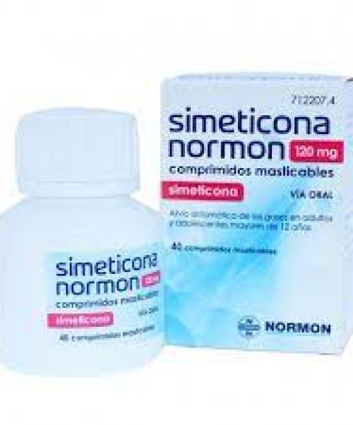 Simeticona normon - Son unos comprimidos masticables que ayudan a tratar los síntomas de hinchazón,  gases o flatulencias.