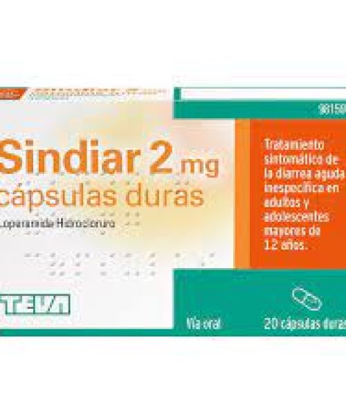Sindiar 2mg - Cápsulas antidiarreicas a base de derivados opiáceos, utilizadas en el tratamiento de la diarrea aguda.
